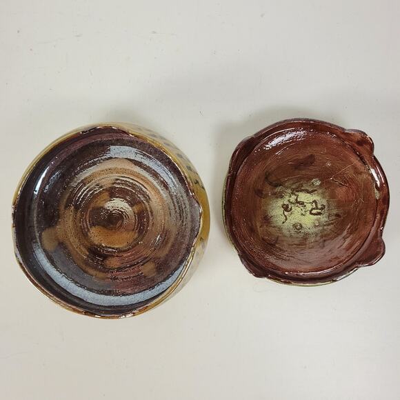 Vintage Boris Vitlin Studio Trinket Box Lid Round Ceramic Handpainted Signed - Picture 3 of 14